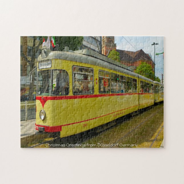 Bonde de Düsseldorf Alemanha. Quebra-cabeça (Horizontal)