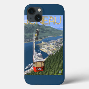 Bonde sobre poster das viagens vintage de Juneau,