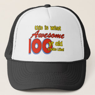 BONÉ 100 ANOS DE DESIGN VELHO DO ANIVERSÁRIO