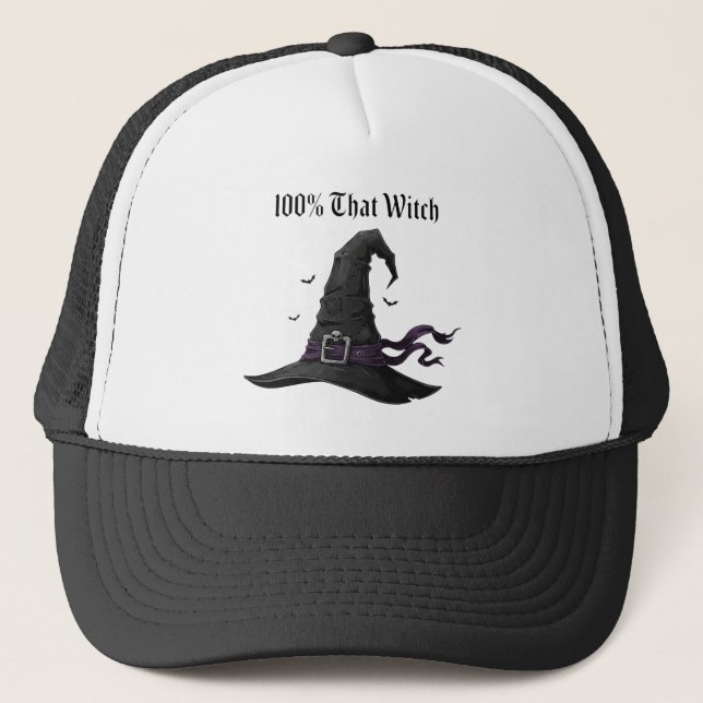 Boné 100% Aquela Bruxa – Halloween Assustador (Frente)