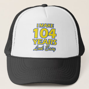 BONÉ 104 ANOS DE DESIGN VELHO DO ANIVERSÁRIO