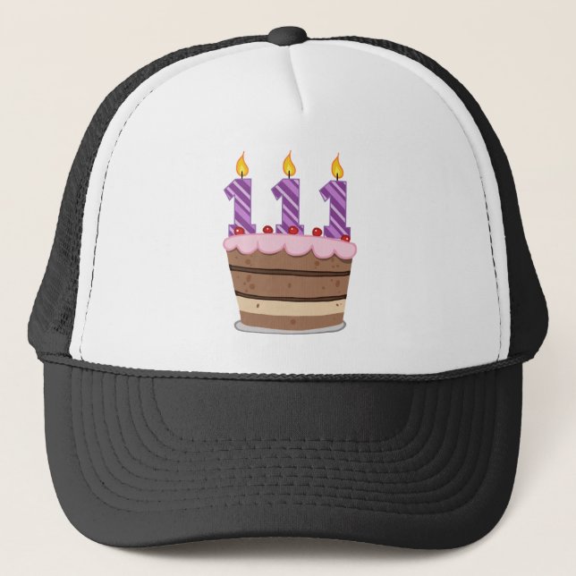 Boné 111 anos no Bolo de Aniversário (Frente)