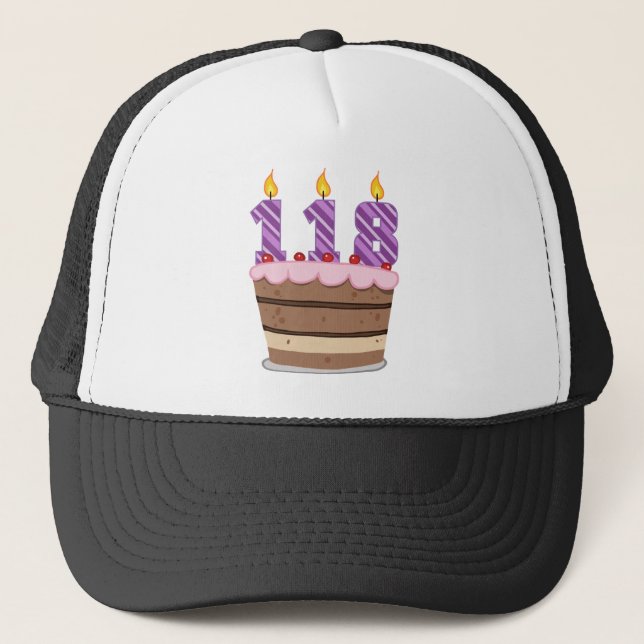 Boné 118 anos no Bolo de Aniversário (Frente)