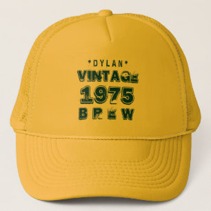 Boné 1975 40th ou algum ouro J30BZ da FERMENTAÇÃO do