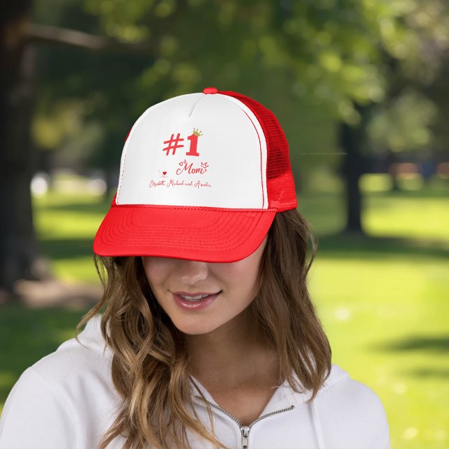 Boné #1 Mom Love Personalized Sport Hat (Criador carregado)