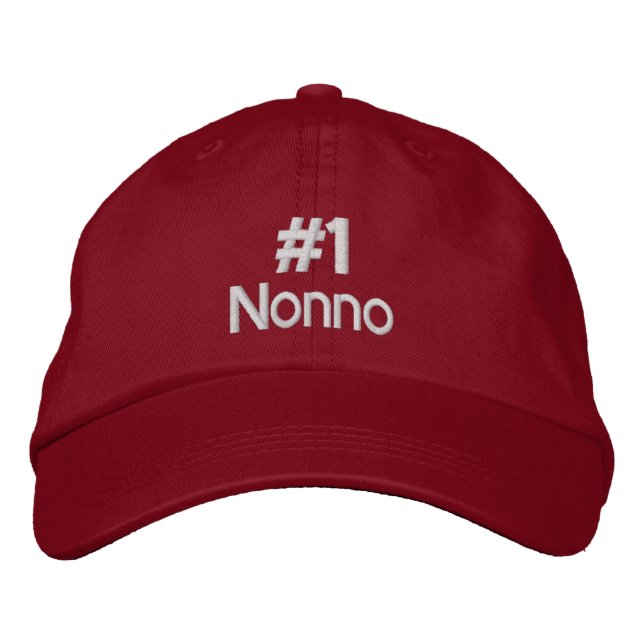 Boné #1 Nonno  - add name Custom Baseball Cap (Frente)