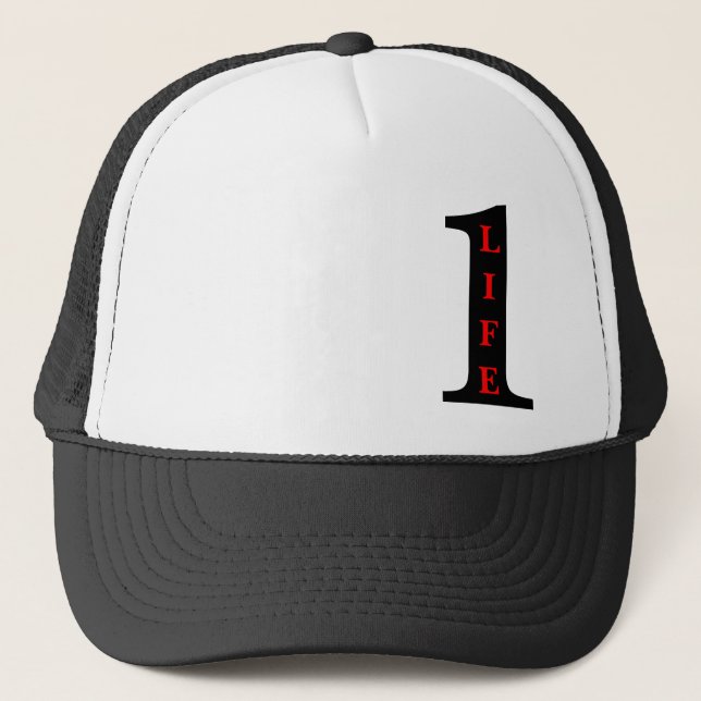 Boné 1 vida a viver para trás chapéu instantâneo (Frente)