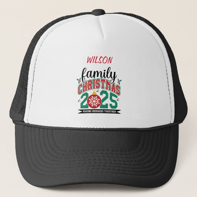 Boné 2025 Family Name Christmas  Designs (Frente)