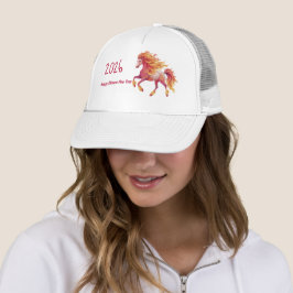 Boné 2026 Cavalo Ígneo – Feliz Ano Novo Chinês