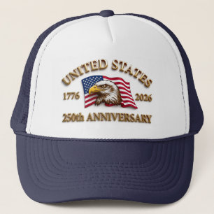 Boné 250º Aniversário EUA Patriótico 1776–2026