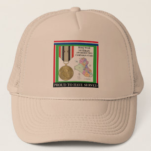 BONÉ 2 ESTRELAS DE CAMPANHA IRAQUE WAR VETERAN