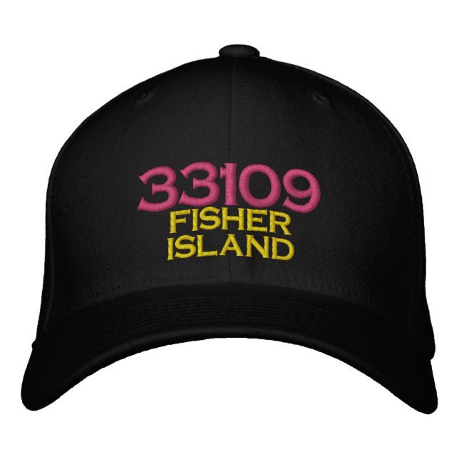 BONÉ 33109 FISHER ISLAND MIAMI BEACH FLORIDA HAT (Frente)