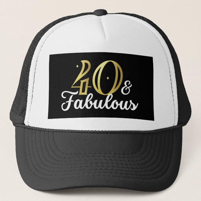 Boné 40 E aniversário de 40 anos fabuloso (Frente)