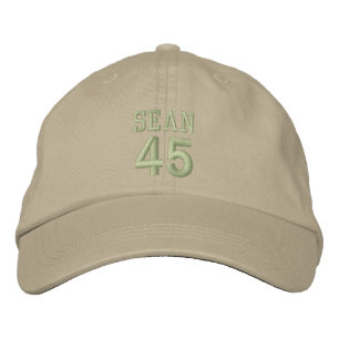 Boné 45 Nome Personalizado de Aniversário OLIVE GREEN E