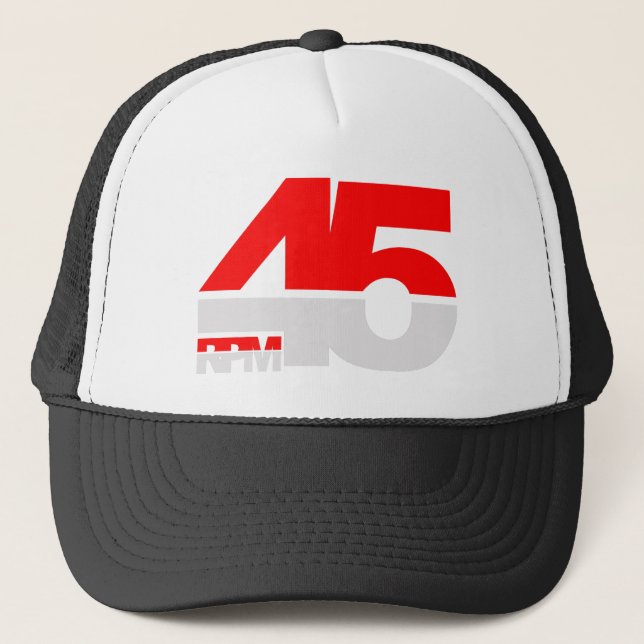 Boné 45 RPM - Disco-jóquei da plataforma giratória do (Frente)