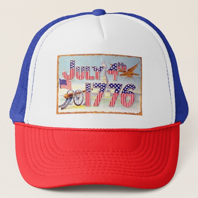 Boné 4 de julho 1776 Trucker Hat (Frente)