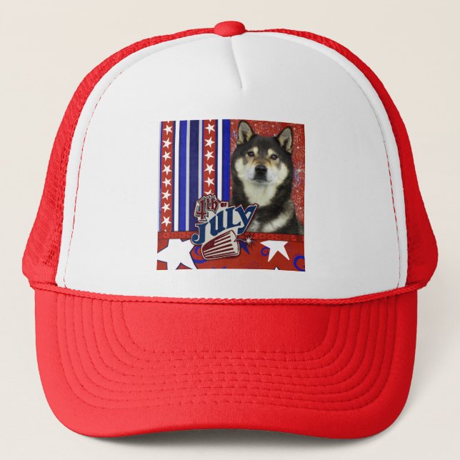 Boné 4 de julho foguete - Shiba Inus (Frente)