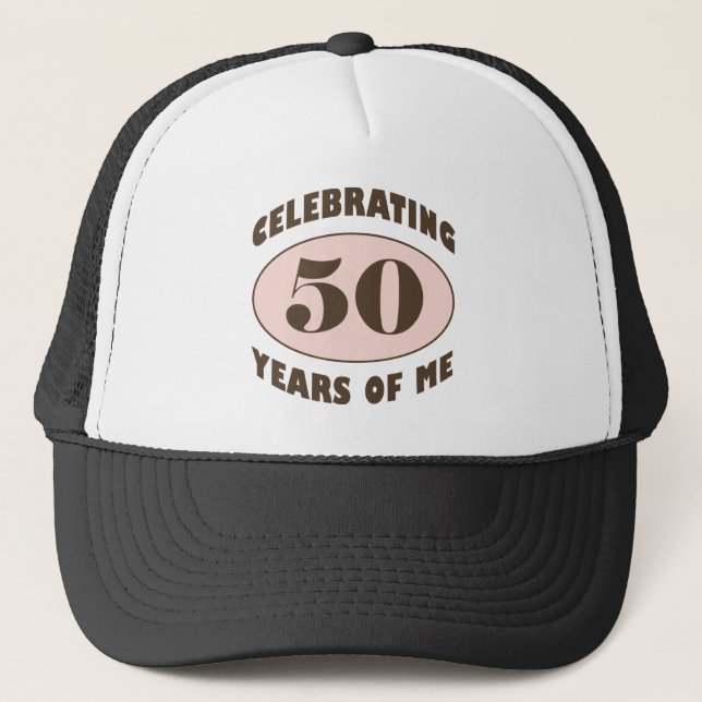 Boné 50º presente de aniversário engraçado (Frente)