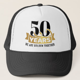 Boné 50 anos de casamento, ouro juntos