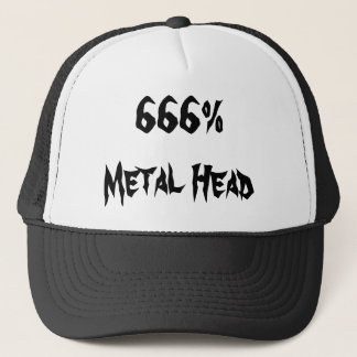Boné 666% Cabeça de metal