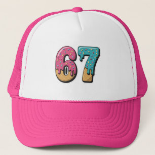 Boné 67 Meme de Sorvete Drip Engraçado Six Seven Geraçã