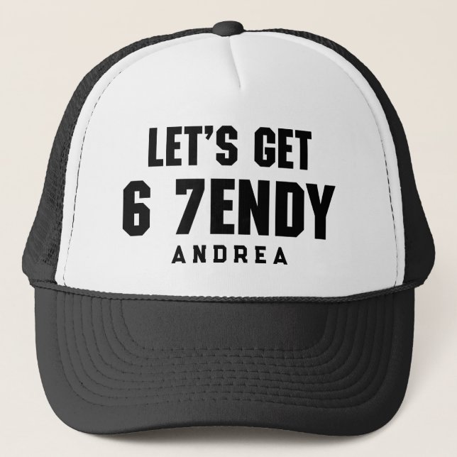 Boné 67 Vamos Engraçado recebe seis sete Sendy 6 7endy (Frente)