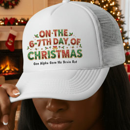 Boné 6-7 Dias de Natal Rot do Cérebro Piada de Férias