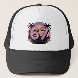 Boné 6 7 Seis Sete Vaporwave Geração Z Alpha Meme