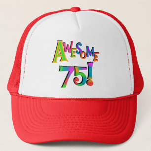 Boné 75 t-shirt e presentes impressionantes do aniversá