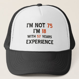 Boné 75th design legal do aniversário