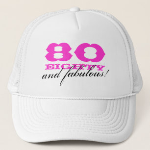 Boné 80 de Aniversário para mulheres80 e fabuloso!