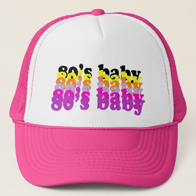 Boné  80's Baby Retro Groovy Design Proud 80s Gen X (Frente)