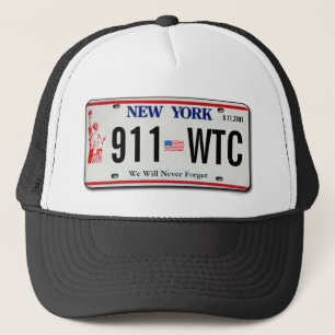 Boné 911 Memorial NY License Plate Hat