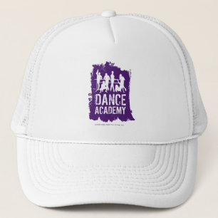 Boné A academia da dança mostra em silhueta o logotipo