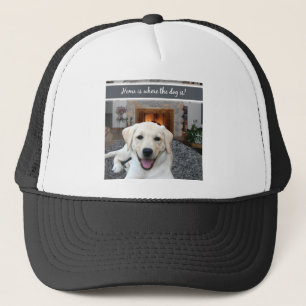 Boné A casa é o lugar onde o cão está