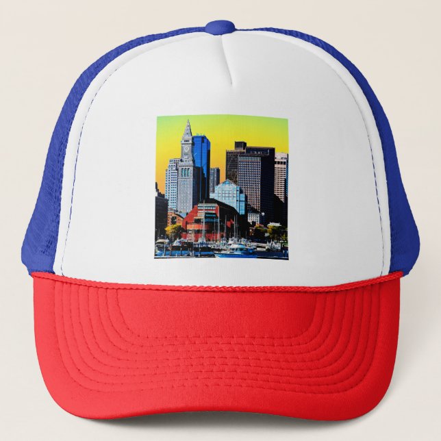 Boné A Casa Personalizada, Boston EUA, Poster Card Magn (Frente)