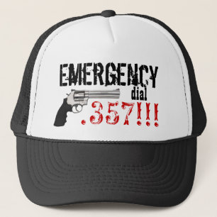 Boné A emergência disca .357!!! Arma 357