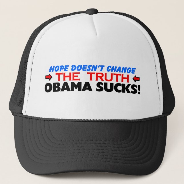 Boné A esperança não muda a verdade: Obama suga! (Frente)