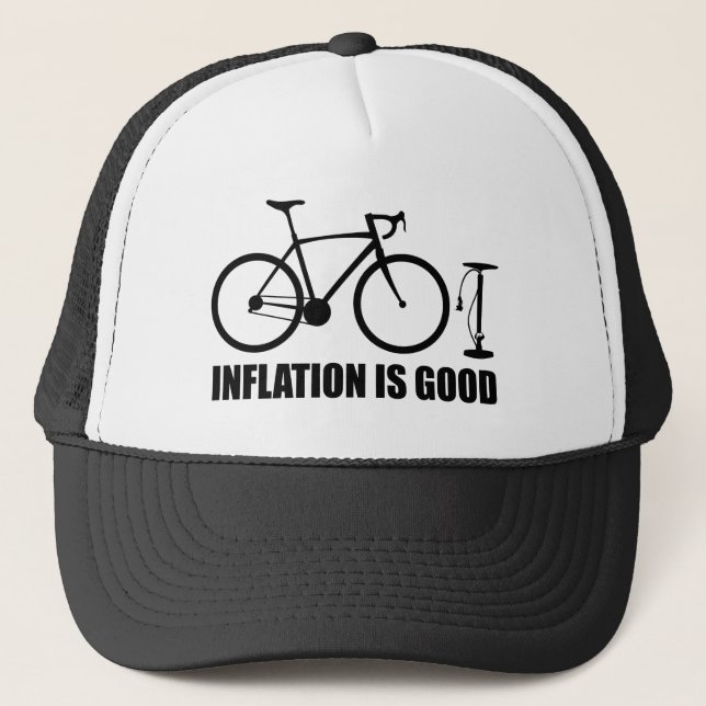 Boné A inflação é boa bicicleta (Frente)