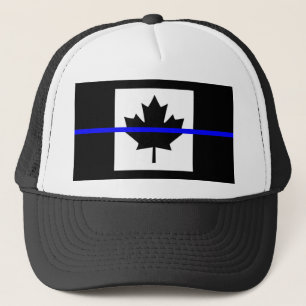 Boné A linha azul-fina simbólica no canadense Maple Lea