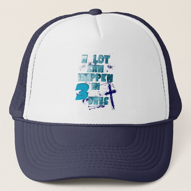 Boné A Lot Can Happen in 3 Days, Christian Quote (Frente)