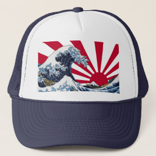 Boné "A onda do Excelente de Kanagawa"+"bandeira solar