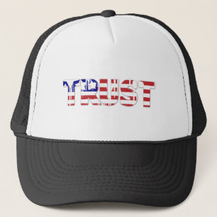 Boné A palavra "Confiança" com a bandeira americana