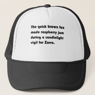 Boné A Raposa Marrom Rápida Fez Camisa de Pangrama... T