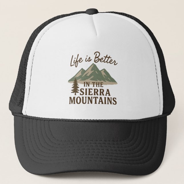 Boné A vida é melhor nas montanhas da Sierra (Frente)