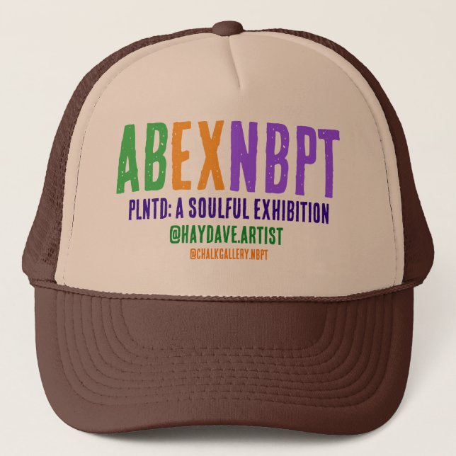 Boné AB/EX NBPT Trucker Hat — PLNTD Edition (Frente)