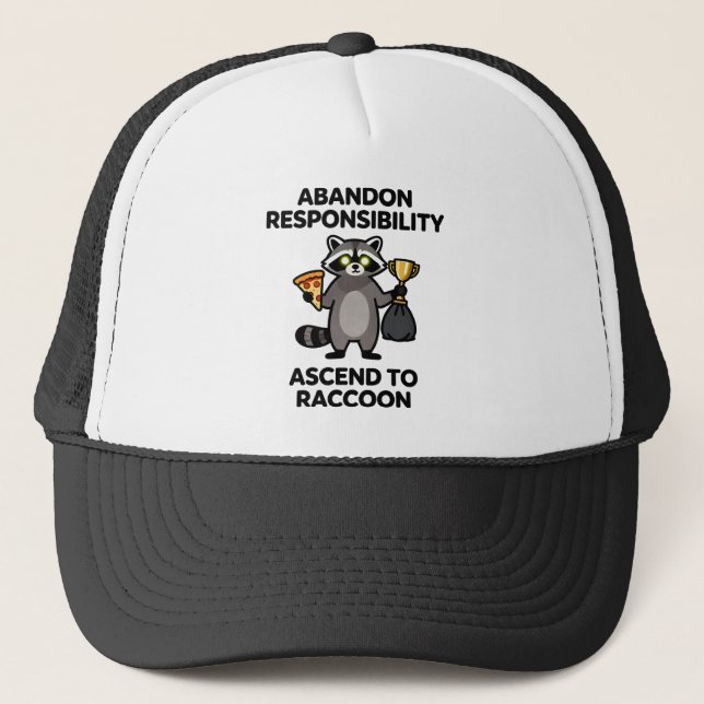 Boné Abandon Responsibility Ascend To Raccoon Meme (Frente)