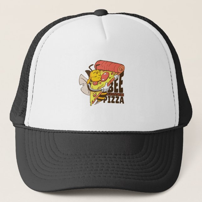 Boné Abelha Legal Ama Piadas de Pizza (Frente)