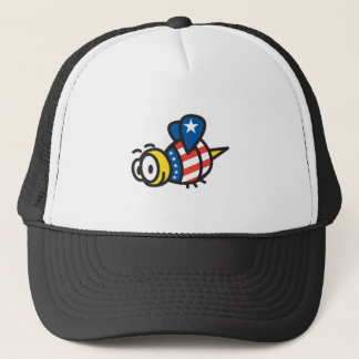 Boné Abelha Patriótica Azul Branco Vermelho