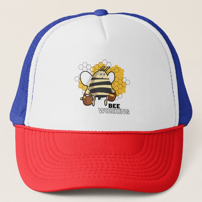 Boné abelha trabalhando (Frente)